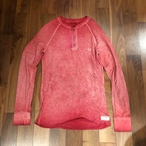 Men’s Medium True Religion Red Long Sleeve Henley